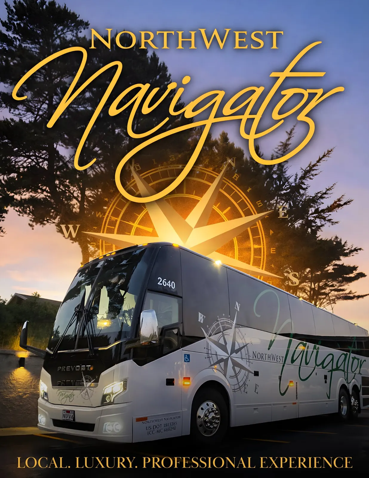 Flyer headed Local, Luxury, Professional Experience