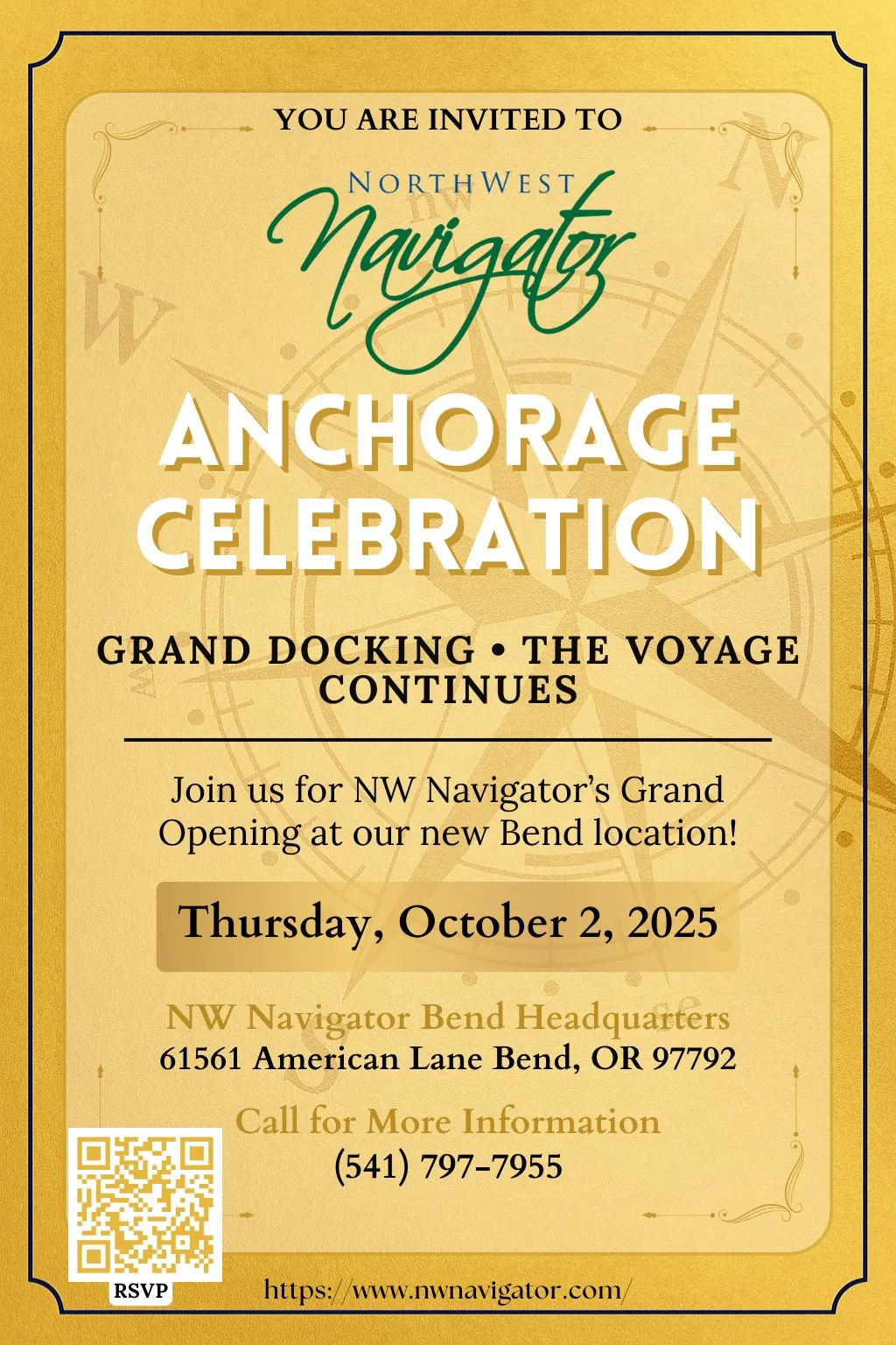 Invitation to the Anchorage Celebration grand opening